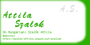 attila szalok business card